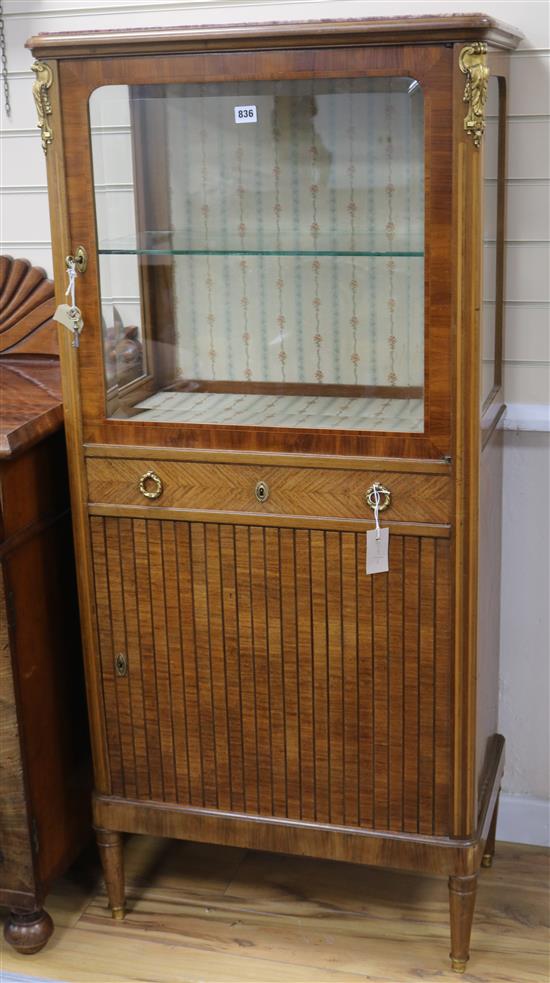 A French display cabinet, H.149cm